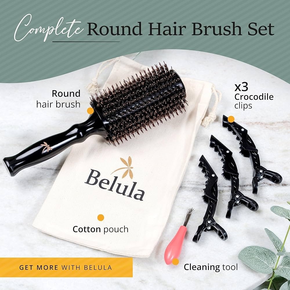 New in Box Belula Round Hair Brush and Hair Styling Tools Set